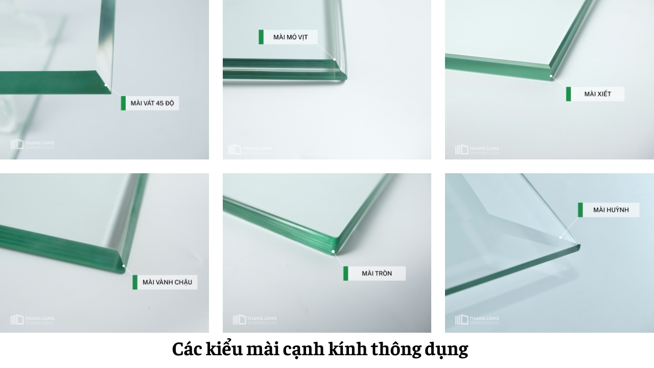 Các kiểu mài kính cường lực