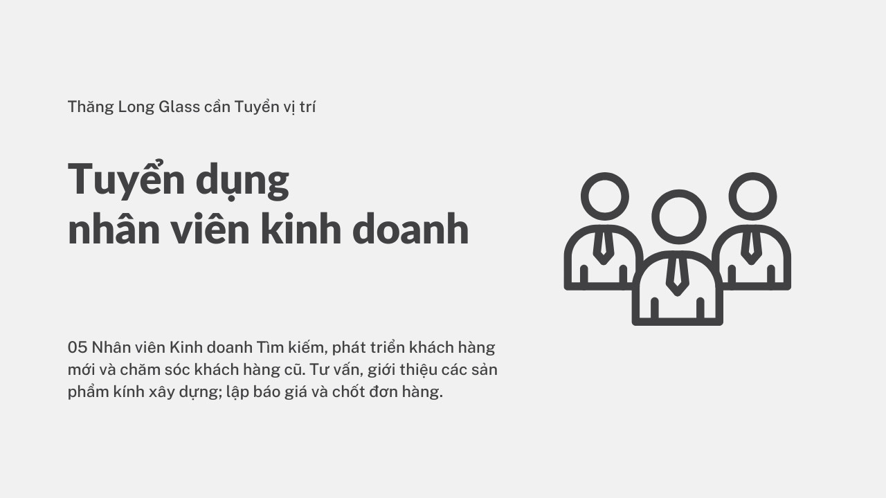 Tuyển dụng nhân viên kinh doanh