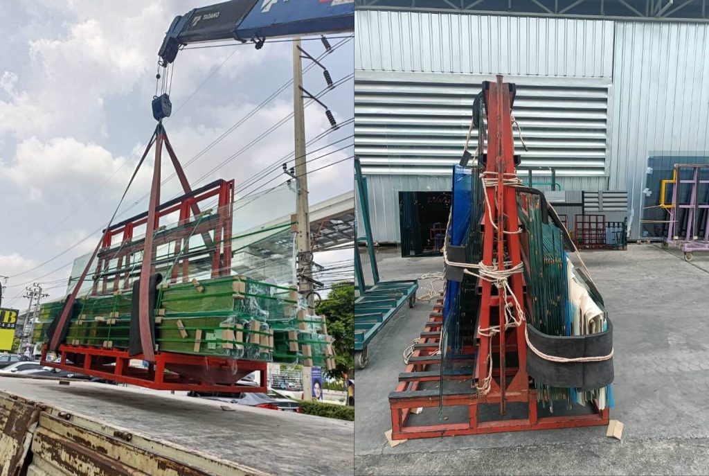 Gia công vách kính cường lực mặt tiền chuyên nghiệp tại xưởng Kính Thăng Long.