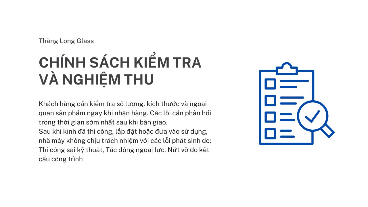 Chính sách kiểm tra và nghiệm thu 6 Chính sách kiểm tra và nghiệm thu