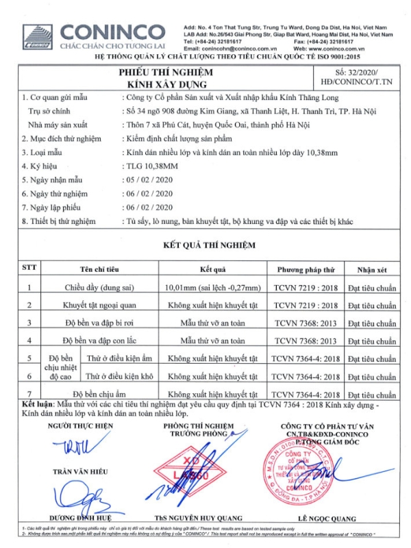 Home 20 Chứng chỉ kính dáb