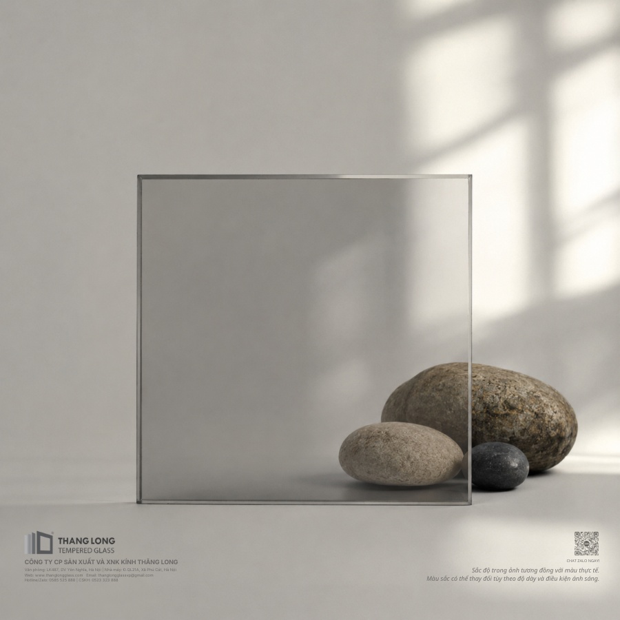 Kính dán an toàn màu ghi nhạt Thăng Long Glass