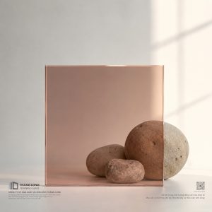 Kính dán an toàn 6 Kính dán an toàn màu trà đỏ Thăng Long Glass